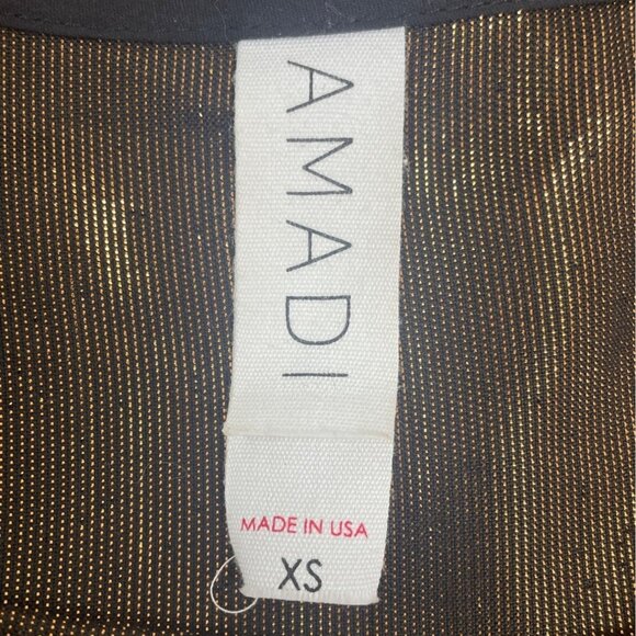 Amadi Womens Metallic Bronze Long Sleeve Blouse XS - Picture 5 of 7